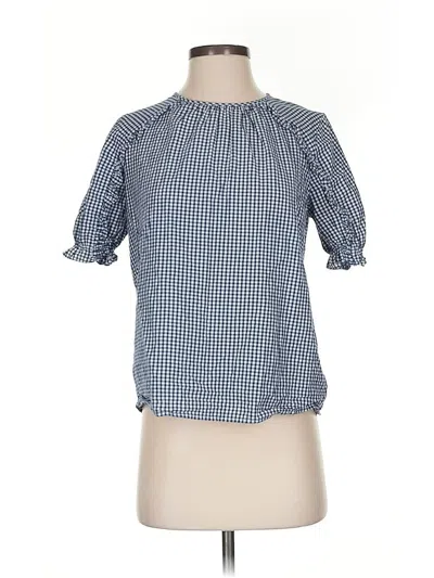 Pre-owned Lucky Brand 3/4 Sleeve Blouse In Blue