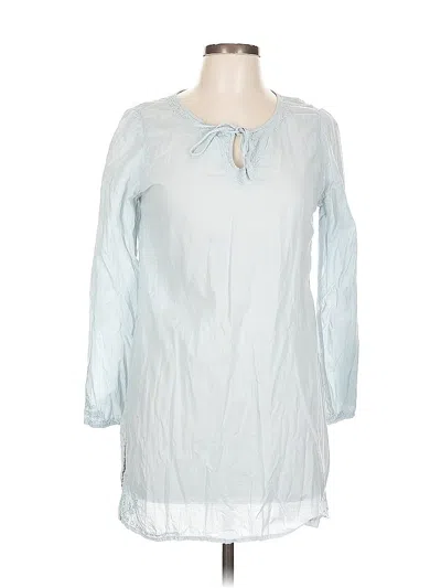 Pre-owned Lucky Brand 3/4 Sleeve Blouse In Blue