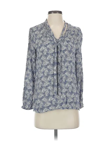 Pre-owned Lucky Brand 3/4 Sleeve Blouse In Blue
