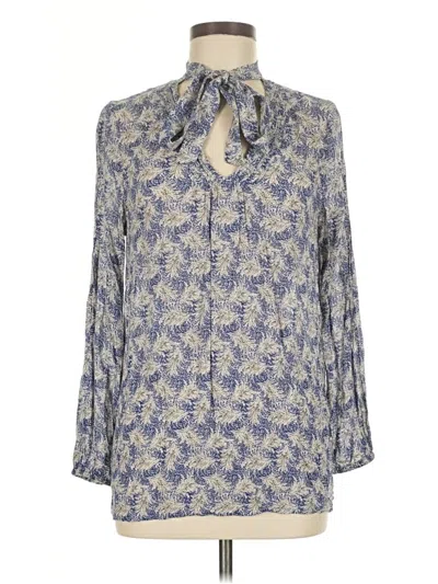 Pre-owned Lucky Brand 3/4 Sleeve Blouse In Blue