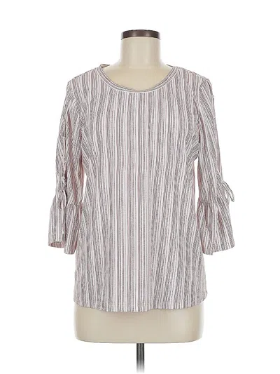 Pre-owned Lucky Brand 3/4 Sleeve Blouse In Pink