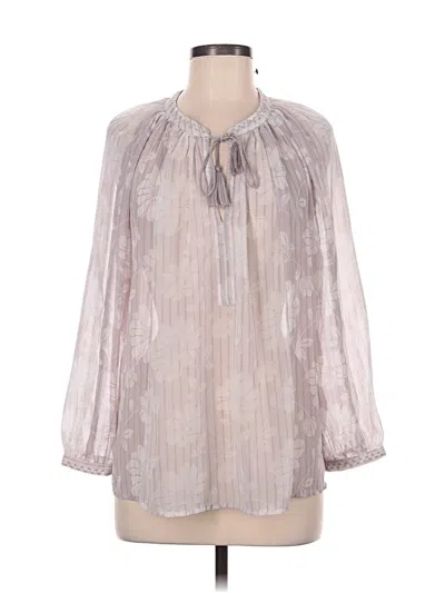 Pre-owned Lucky Brand 3/4 Sleeve Blouse In Silver