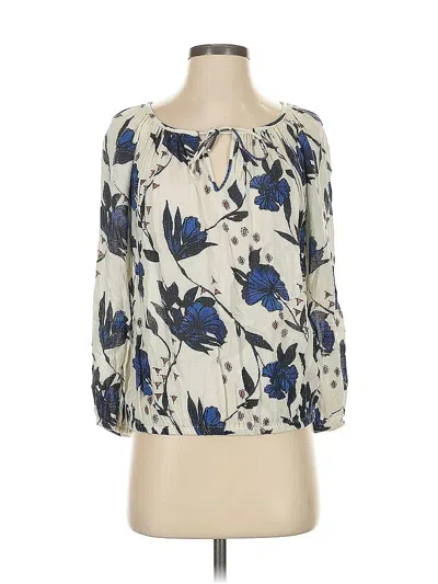 Pre-owned Lucky Brand 3/4 Sleeve Blouse In White