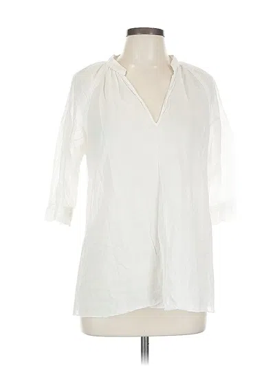 Pre-owned Lucky Brand 3/4 Sleeve Blouse In White