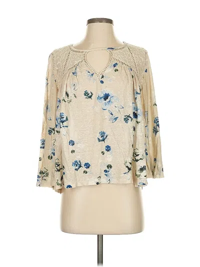 Pre-owned Lucky Brand 3/4 Sleeve Blouse In White
