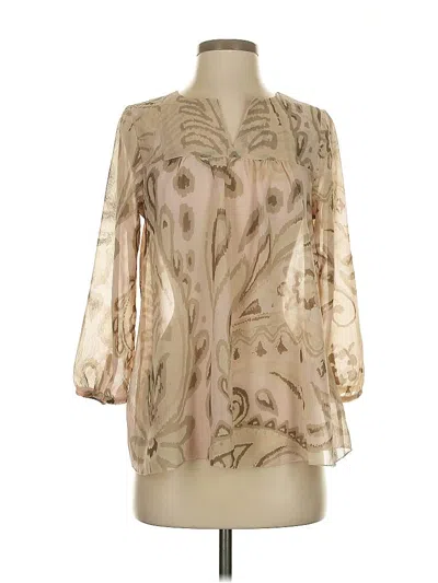 Pre-owned Lucky Brand 3/4 Sleeve Blouse In White