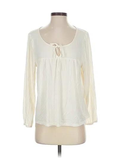 Pre-owned Lucky Brand 3/4 Sleeve Blouse In White