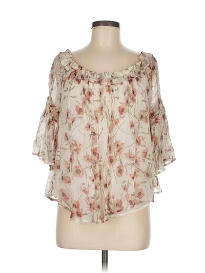 Pre-owned Lucky Brand 3/4 Sleeve Blouse In White