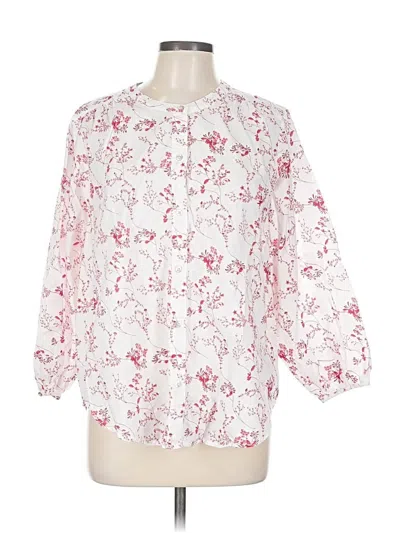 Pre-owned Lucky Brand 3/4 Sleeve Blouse In White