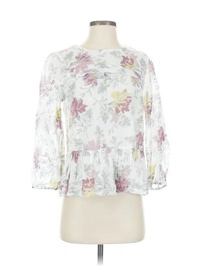 Pre-owned Lucky Brand 3/4 Sleeve Blouse In White