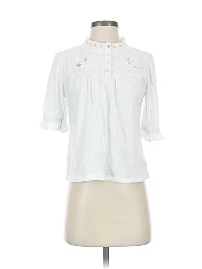 Pre-owned Lucky Brand 3/4 Sleeve Blouse In White