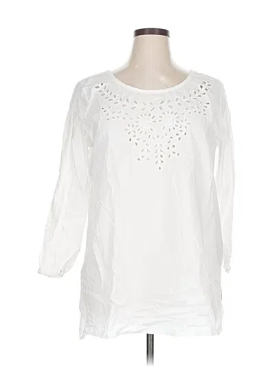 Pre-owned Lucky Brand 3/4 Sleeve Blouse In White