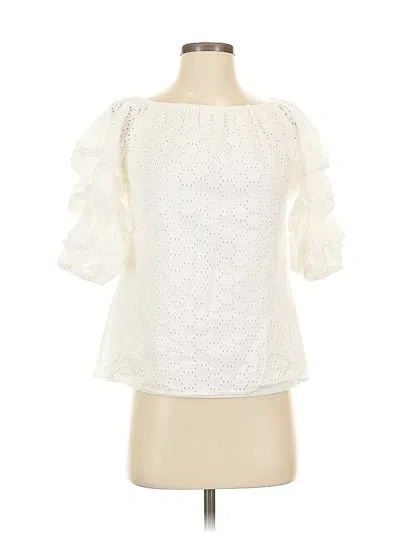 Pre-owned Lucky Brand 3/4 Sleeve Blouse In White