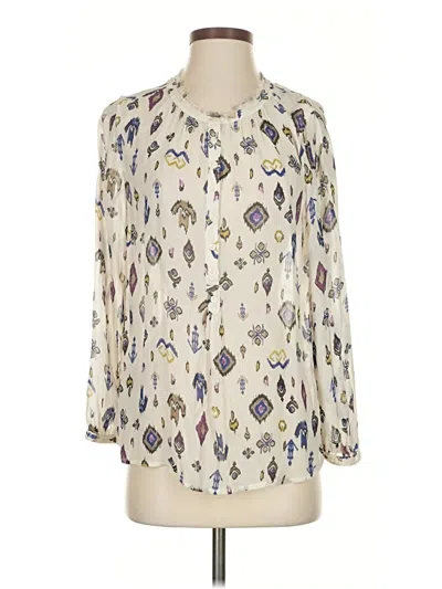 Pre-owned Lucky Brand 3/4 Sleeve Blouse In White