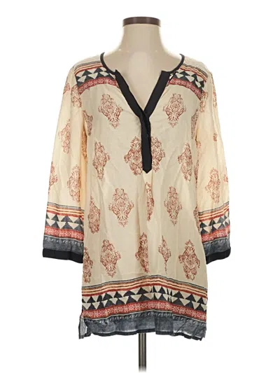 Pre-owned Lucky Brand 3/4 Sleeve Blouse In White
