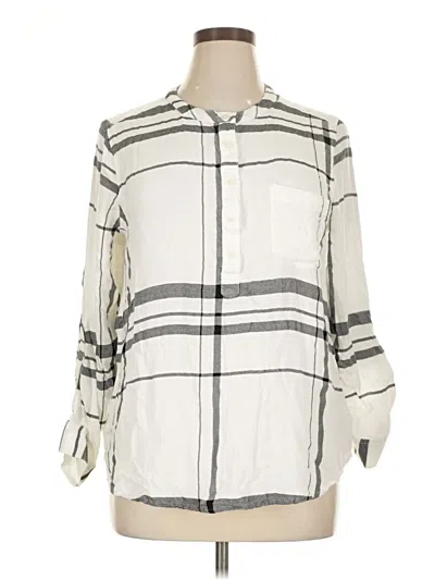 Pre-owned Lucky Brand 3/4 Sleeve Blouse In White