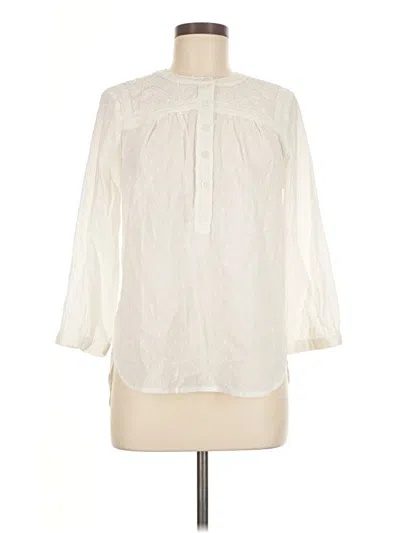 Pre-owned Lucky Brand 3/4 Sleeve Blouse In White