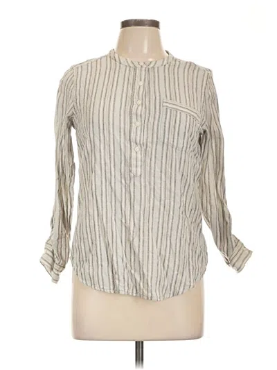 Pre-owned Lucky Brand 3/4 Sleeve Button Down Shirt In White