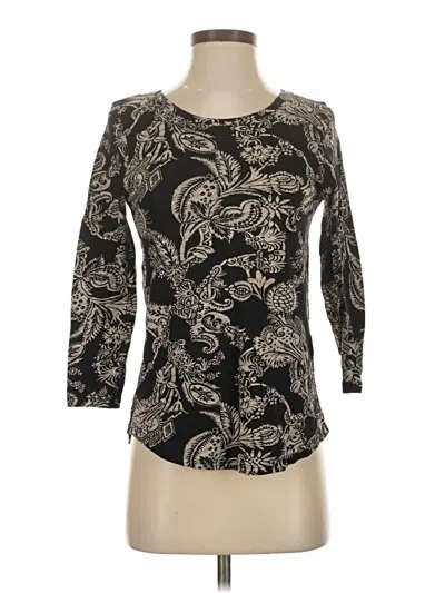 Pre-owned Lucky Brand 3/4 Sleeve T-shirt In Black