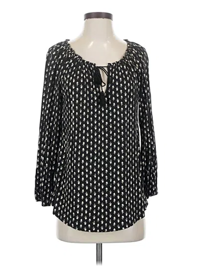 Pre-owned Lucky Brand 3/4 Sleeve T-shirt In Black