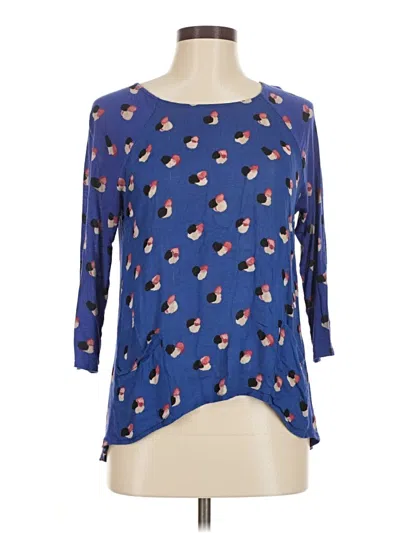 Pre-owned Lucky Brand 3/4 Sleeve T-shirt In Blue