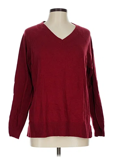 Pre-owned Lucky Brand 3/4 Sleeve T-shirt In Burgundy