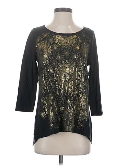 Pre-owned Lucky Brand 3/4 Sleeve T-shirt In Gold