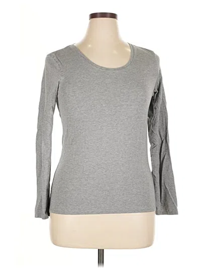 Pre-owned Lucky Brand 3/4 Sleeve T-shirt In Gray