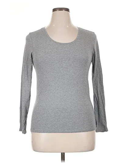 Pre-owned Lucky Brand 3/4 Sleeve T-shirt In Gray