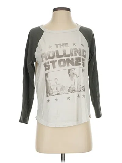 Pre-owned Lucky Brand 3/4 Sleeve T-shirt In Gray