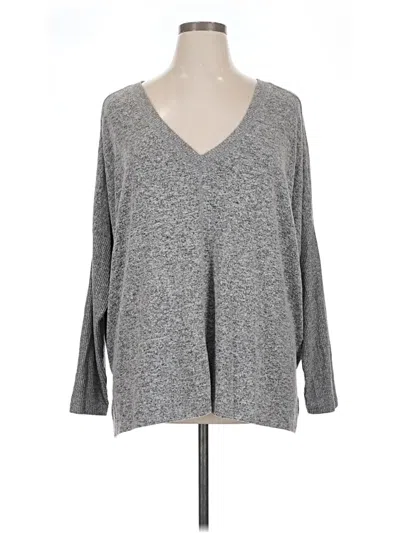 Pre-owned Lucky Brand 3/4 Sleeve T-shirt In Gray