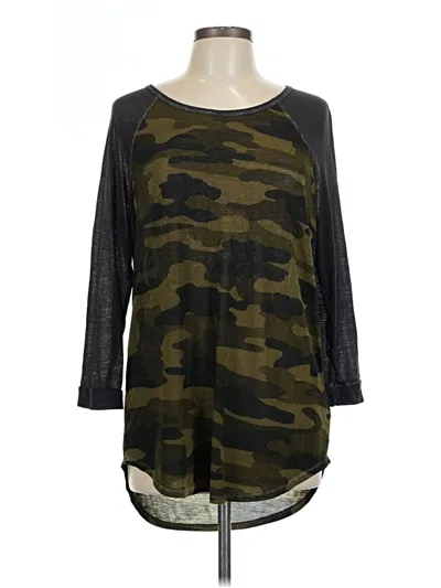 Pre-owned Lucky Brand 3/4 Sleeve T-shirt In Green