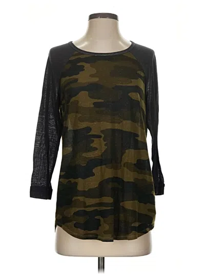Pre-owned Lucky Brand 3/4 Sleeve T-shirt In Green