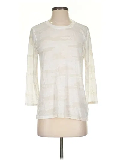 Pre-owned Lucky Brand 3/4 Sleeve T-shirt In Ivory