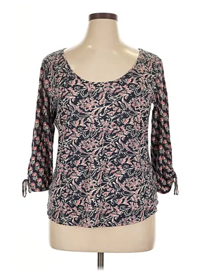 Pre-owned Lucky Brand 3/4 Sleeve T-shirt In Pink