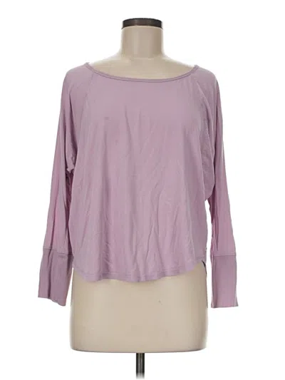 Pre-owned Lucky Brand 3/4 Sleeve T-shirt In Purple