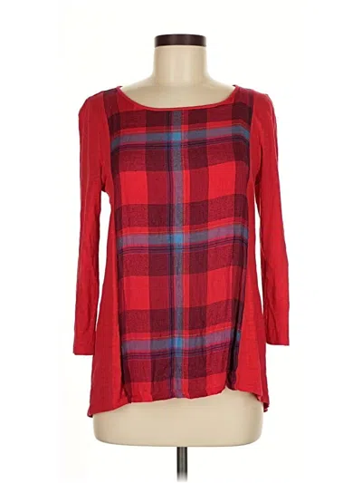 Pre-owned Lucky Brand 3/4 Sleeve T-shirt In Red