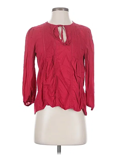 Pre-owned Lucky Brand 3/4 Sleeve T-shirt In Red