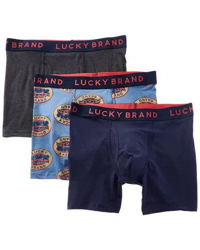 LUCKY BRAND 3PK STRETCH BOXER BRIEF