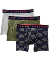 Lucky Brand 3 Pack Stretch Boxer Briefs In Multi