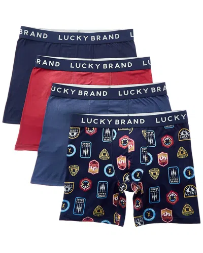 Lucky Brand 4pk Essential Soft Boxer Brief In Multi