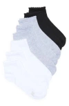 Lucky Brand 8-pack Assorted Mini Rib Quarter Crew Socks In Multi