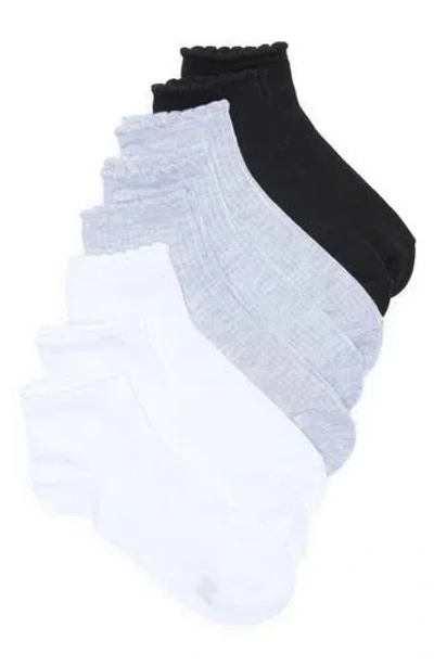Lucky Brand 8-pack Assorted Mini Rib Quarter Crew Socks