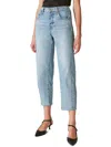 LUCKY BRAND 90S LOOSE WOMENS HIGH-RISE RAW HEM CROPPED JEANS