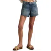 Lucky Brand '90s Raw Hem High Waist Denim Midi Shorts In Repeat Your Smile Wash