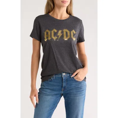 Lucky Brand Ac/dc Foil Graphic T-shirt In Gray