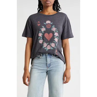 Lucky Brand Ace Graphic T-shirt In Heather Grey/charcoal
