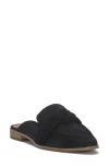 Lucky Brand Adenia Loafer Mule In Black Oil Suede