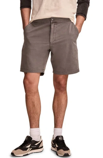 Lucky Brand Adventure Flat Front Stretch Shorts In Frost Gray