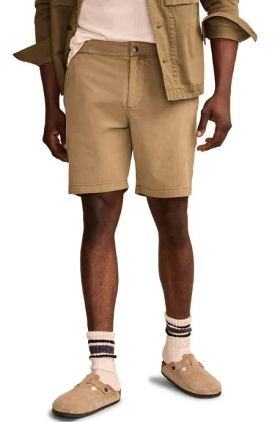Lucky Brand Adventure Flat Front Stretch Shorts In Twill